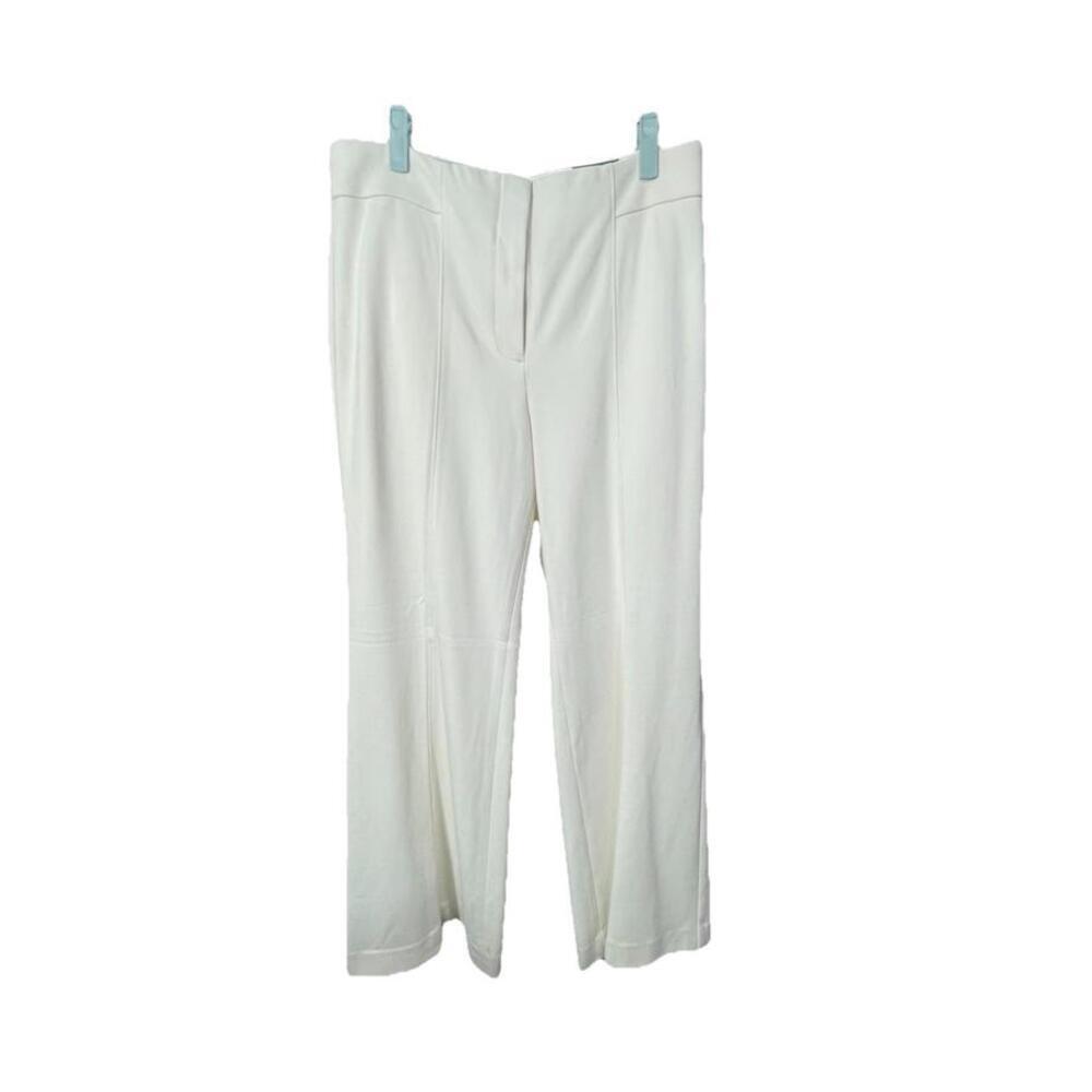 NWT Talbots Ivory Providence Pants Flare Leg High Waisted Sz 10 Classy Career